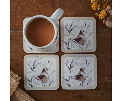 Dessous de verres « Poules de campagne » – Lot de 4