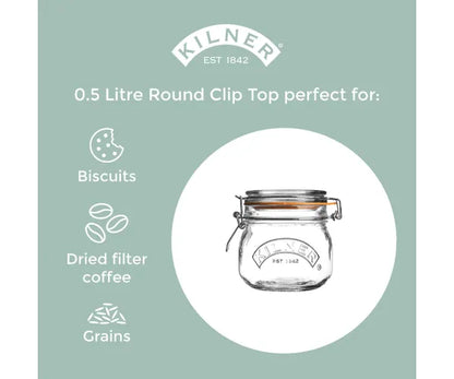 Bocal rond à étrier 0,5 litre