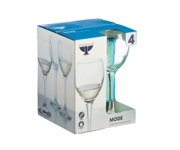 Lot de 4 verres à vin blanc 24,5cl en verre élégant pour les amateurs de vin