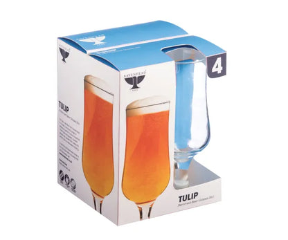 Ravenhead Tulip – Lot de 4 verres à bière à pied 35cl