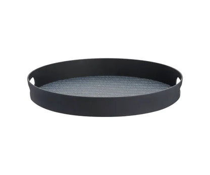 Plateau de service moderne monochrome en fibre de bambou | Accessoire de cuisine écologique.