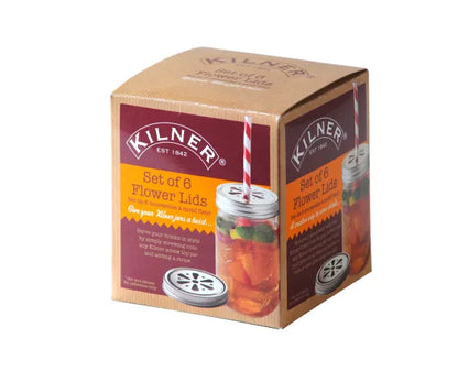 Améliorez vos pots à confiture avec ce lot de 6 couvercles fleuris.