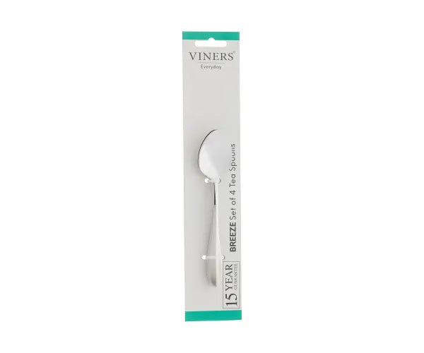 Lot de 4 cuillères à thé Everyday Breeze 18/0 | Couverts en acier inoxydable de qualité supérieure.