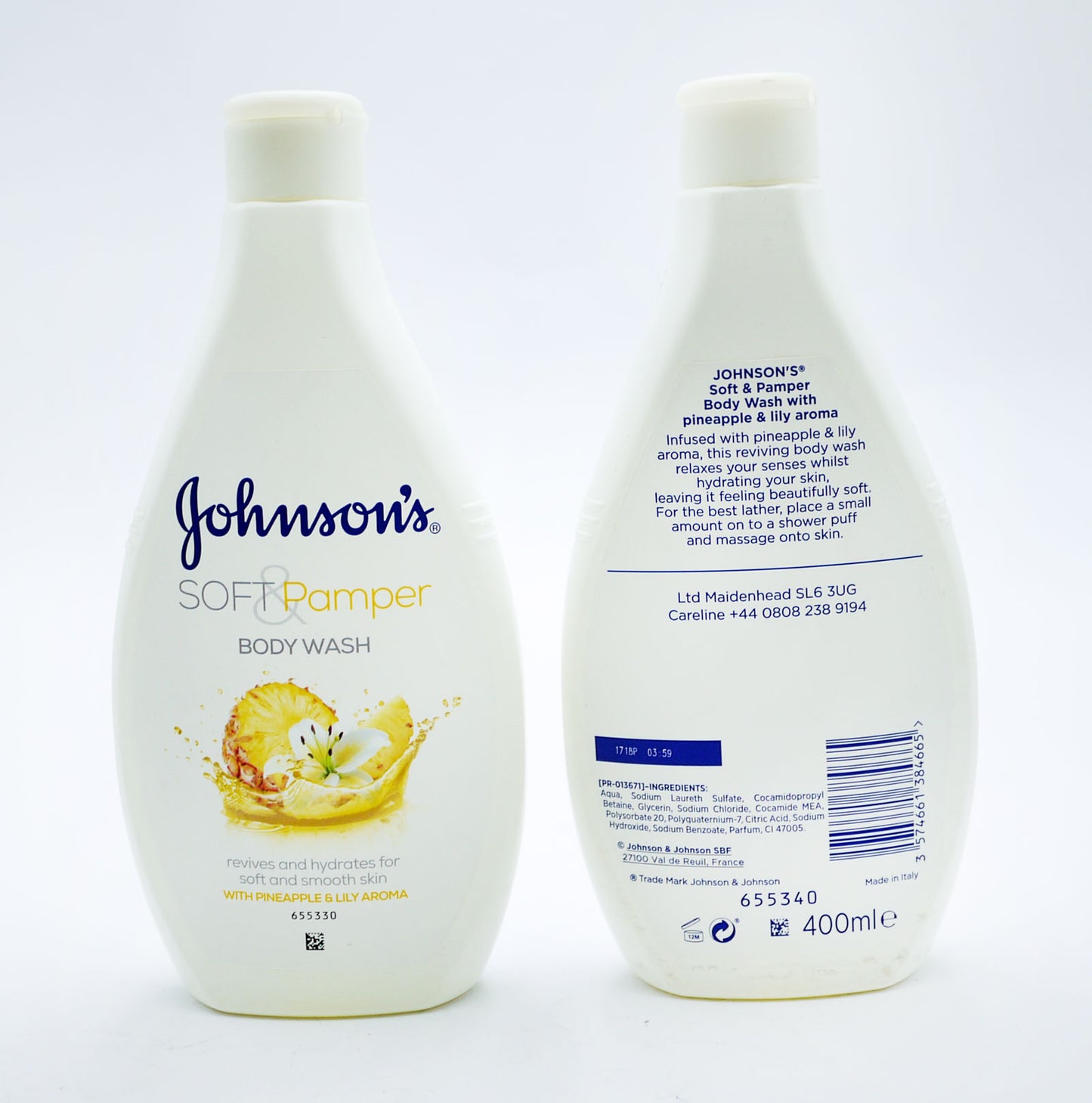 J&J BODY WASH SOFT PAMPER 400ml