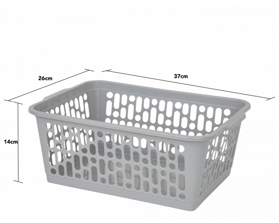 Single Large Handy Basket Cool Grey