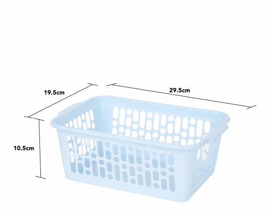 Single Medium Handy Basket Cool Blue