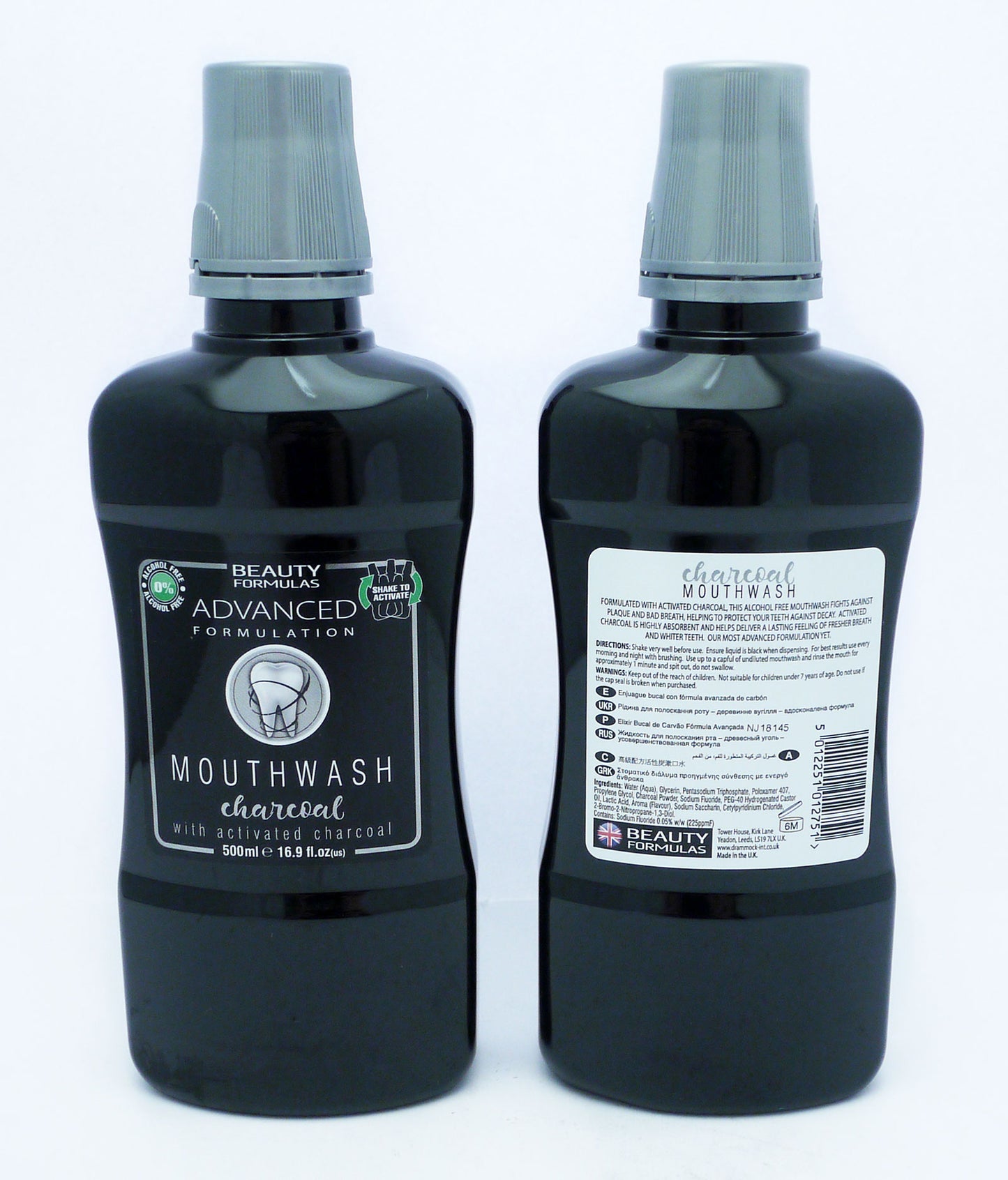 BAIN DE BOUCHE AVANCÉ AU CHARBON DE BEAUTY FORMULAS 500ML