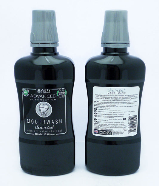 BAIN DE BOUCHE AVANCÉ AU CHARBON DE BEAUTY FORMULAS 500ML