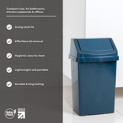 15ltr Swing Bin Navy