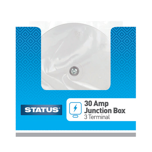 30 amp - 3 Terminal - Junction box - White -1 pk