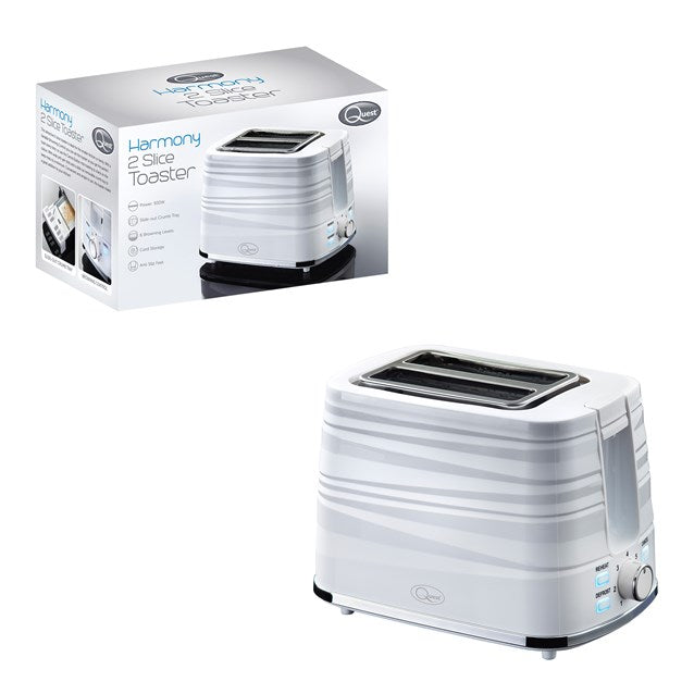 Harmony 2 Slice Toaster - White