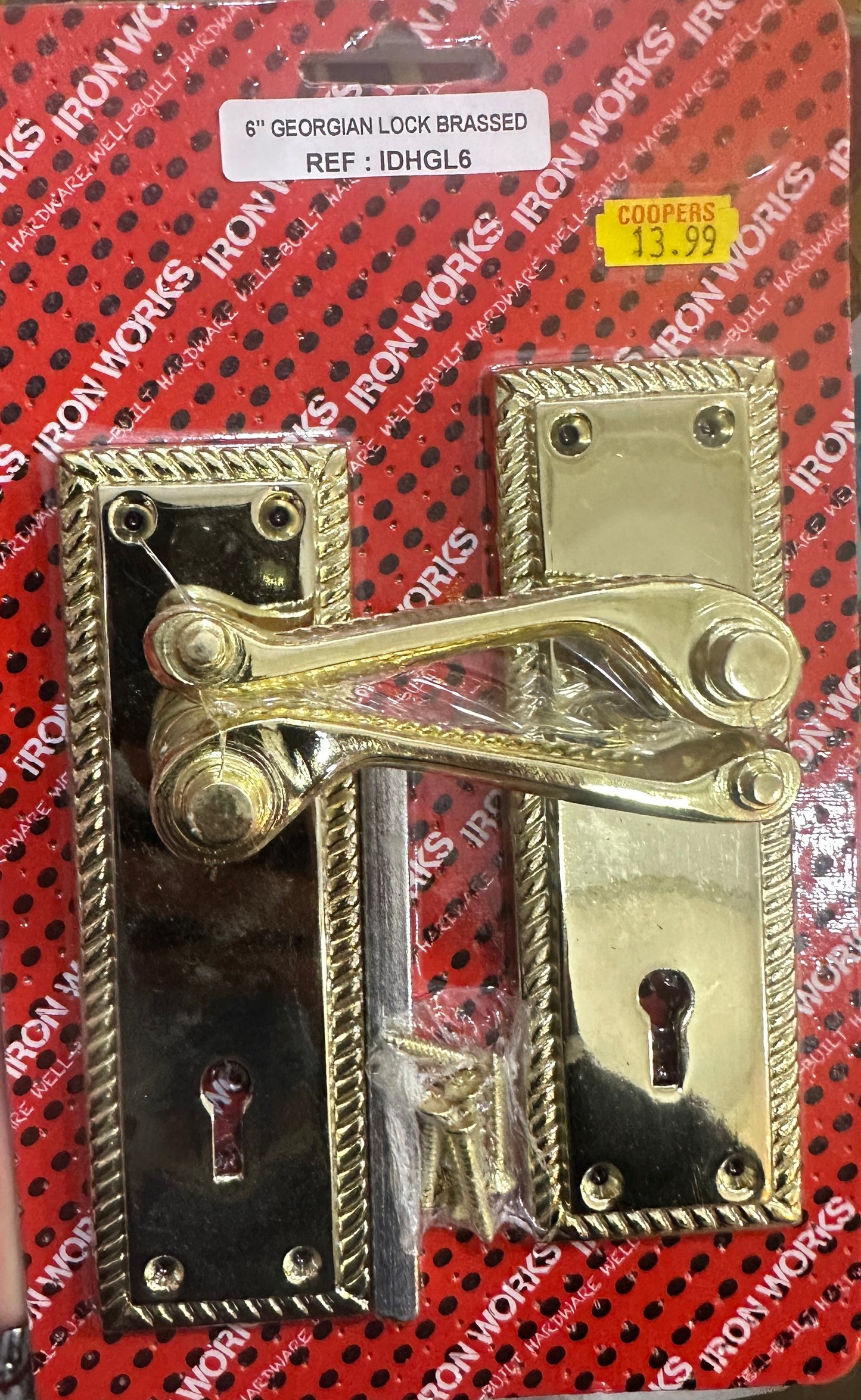 Loquet géorgien de 6 po en laiton