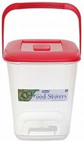 10L CANISTER FOOD RED LID 10