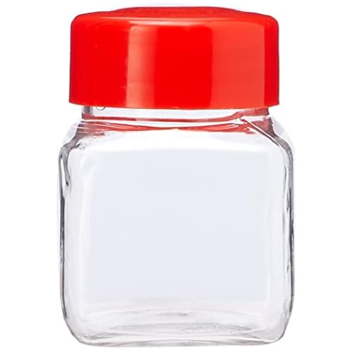 Sunpet J0050SQ 50 ml Petits pots de conservation alimentaire en plastique, rouges, lot de 4