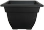 38cm Square Bell Planter - Black