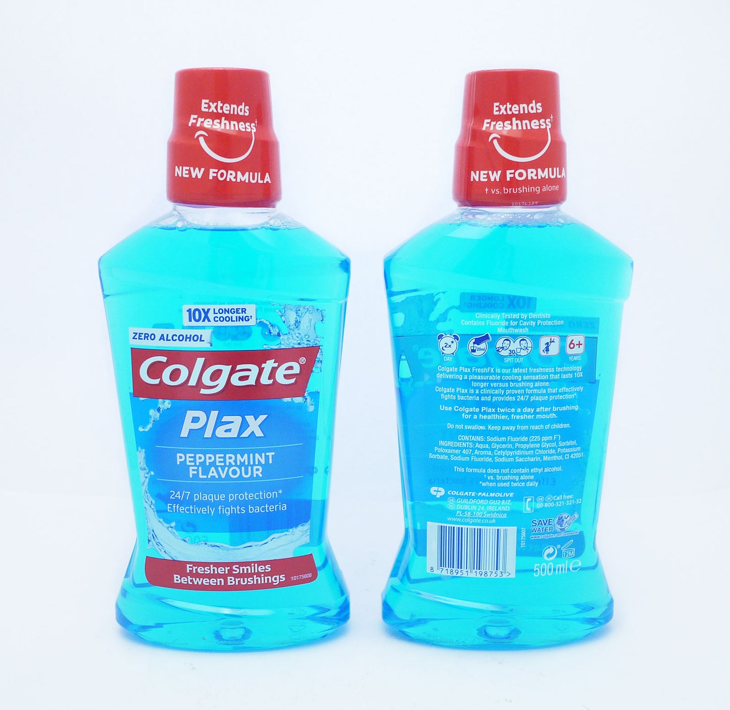 COLGATE PLAX MOUTHWASH PEPPERMINT BLUE 500ml