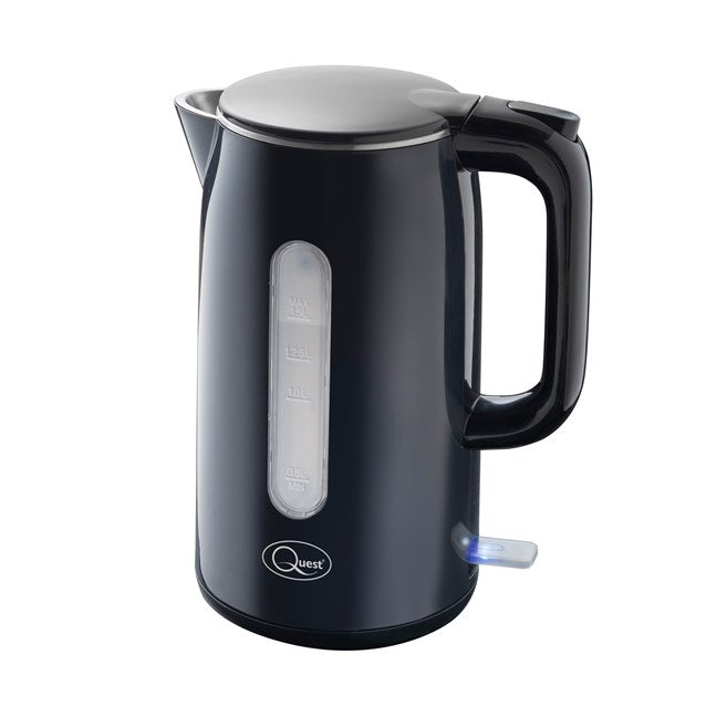 1.5L Fast Boil Stainless Steel Kettle -Black 3000W