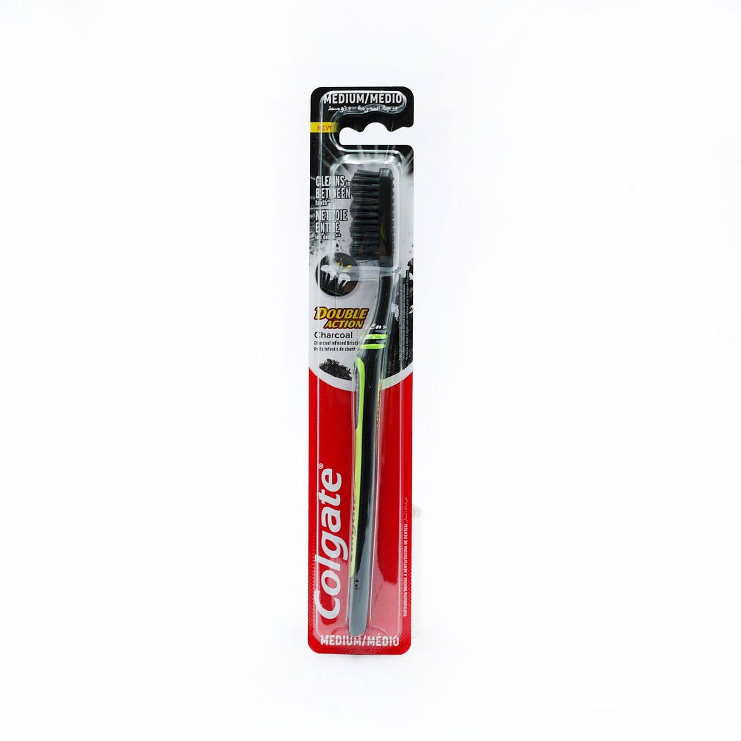 COLGATE TOOTHBRUSH DOUBLE ACTION CHARCOAL (C)