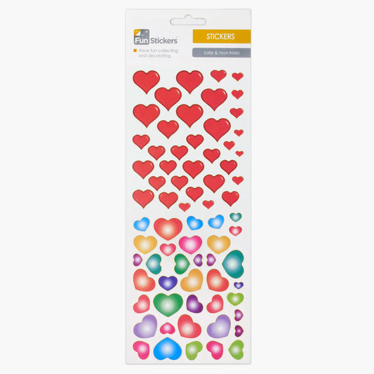 Fun stickers Hearts Multicolored