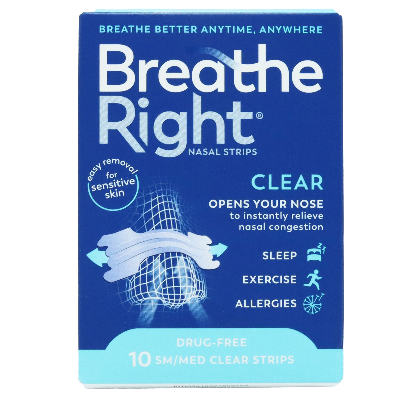 BREATHE RIGHT BANDELETTES NASALES CLAIRES