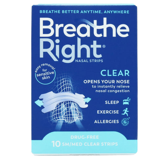 BREATHE RIGHT BANDELETTES NASALES CLAIRES