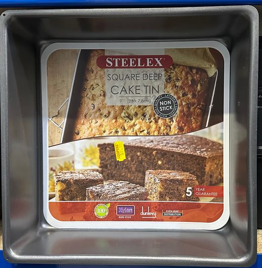 Moule à gâteau carré profond antiadhésif Steelex 23 cm