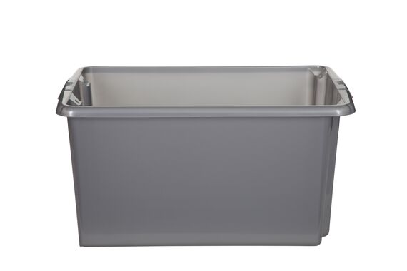 LARGE STORAGE BOX - SILVER WITH LID