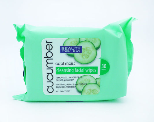 BEAUTY FORMULAS FACIAL WIPES CUCUMBER 30'S