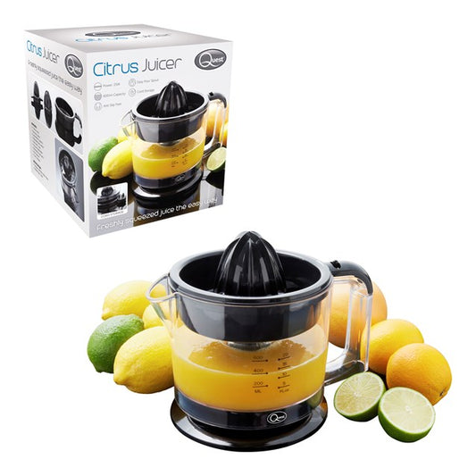 Quest Electric Citrus Juicer Black 600ml Capacity