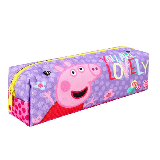Peppa Pig Rectangular Pencil Case Size 19 x 5 x 7 cm Purple