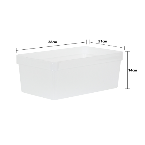 Studio Stack 3.01 Box & Lid 36 x 22 x 14cm (Shoe Box) Clear