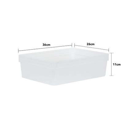 Studio Stack 2.02 Box & Lid 36 x 26 x 11cm Shallow A4 Clear