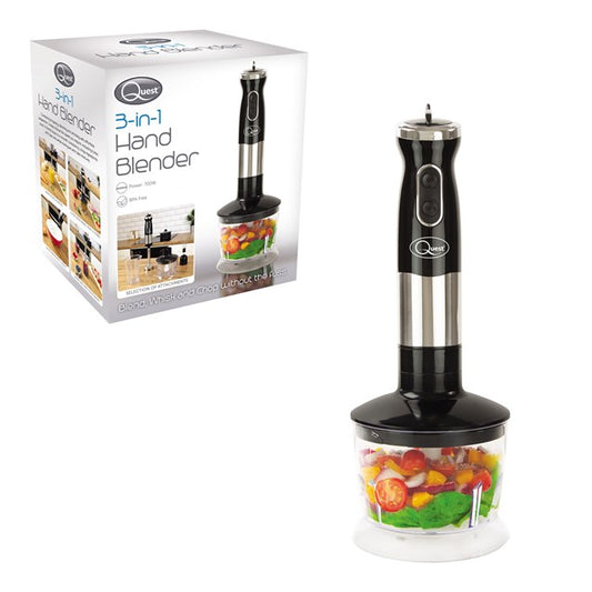 3 in 1 Stick Blender - Black/Silver