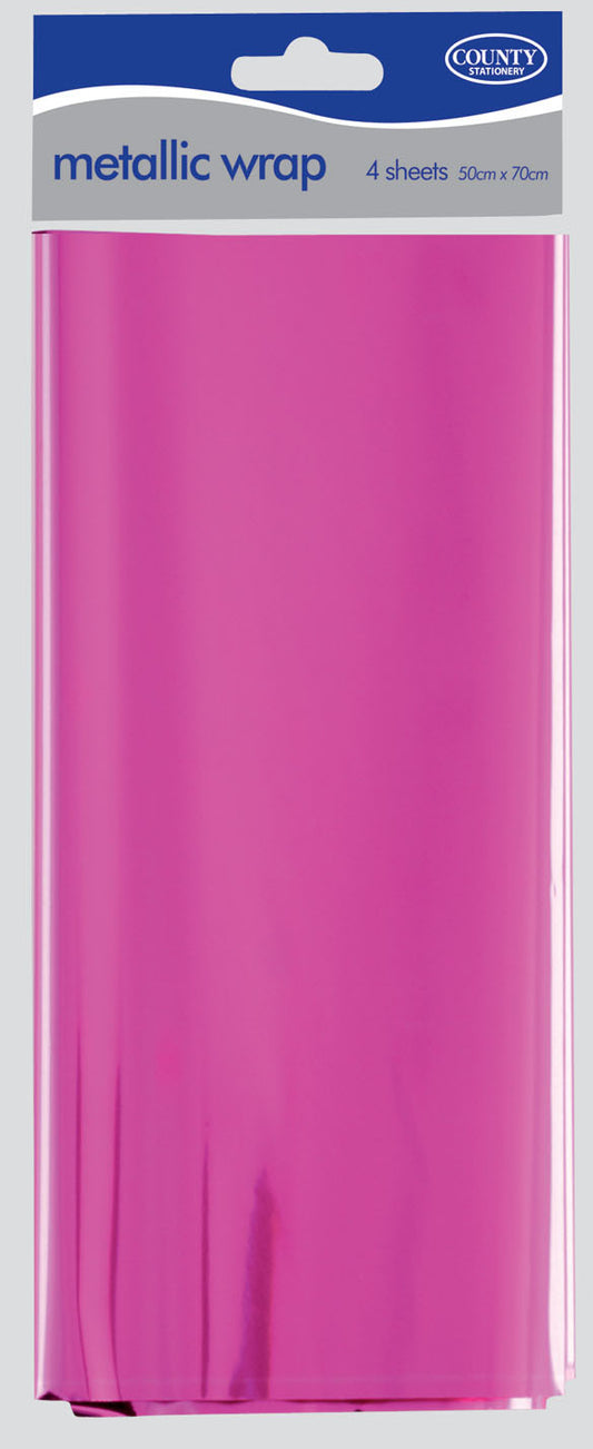 Cerise Metallic 50cm x 70cm 4 sheets