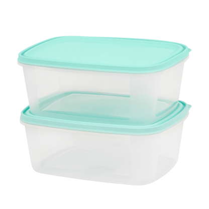 Set 2 Everyday 3L Food Box & Lid Clear/Assorted