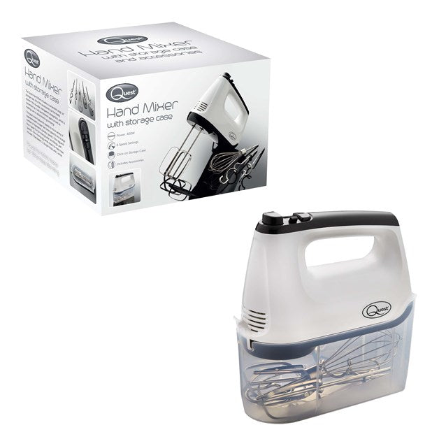 Hand Mixer With Storage Case White
