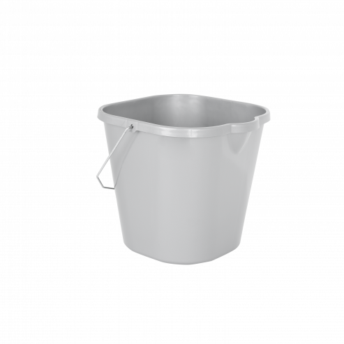 Seau carré 10L gris froid quotidien