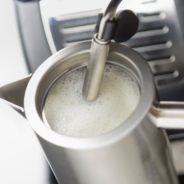 Retro Coffee Machine with Milk Frother