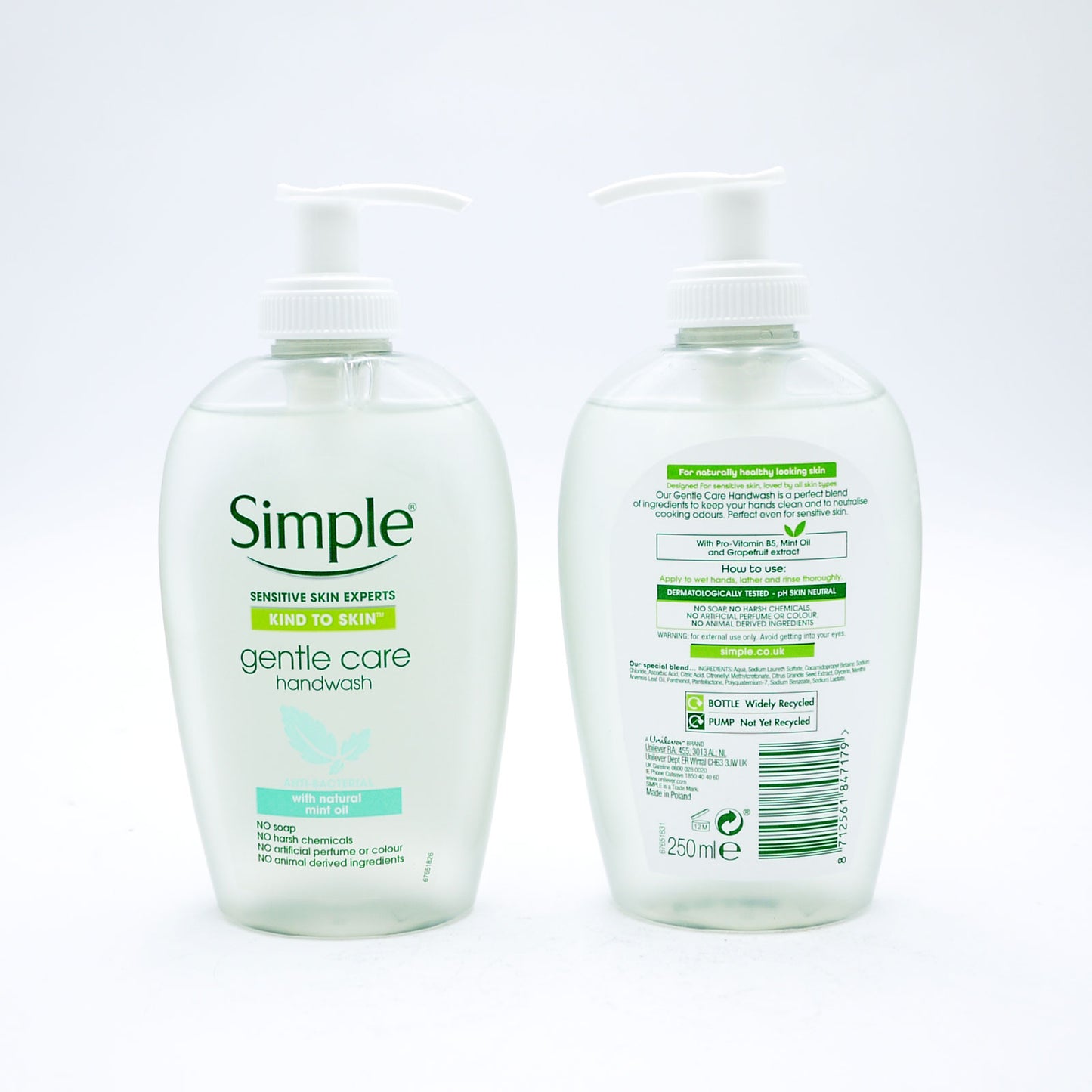 SIMPLE HAND WASH GENTLE CARE (PUMP) 250ml