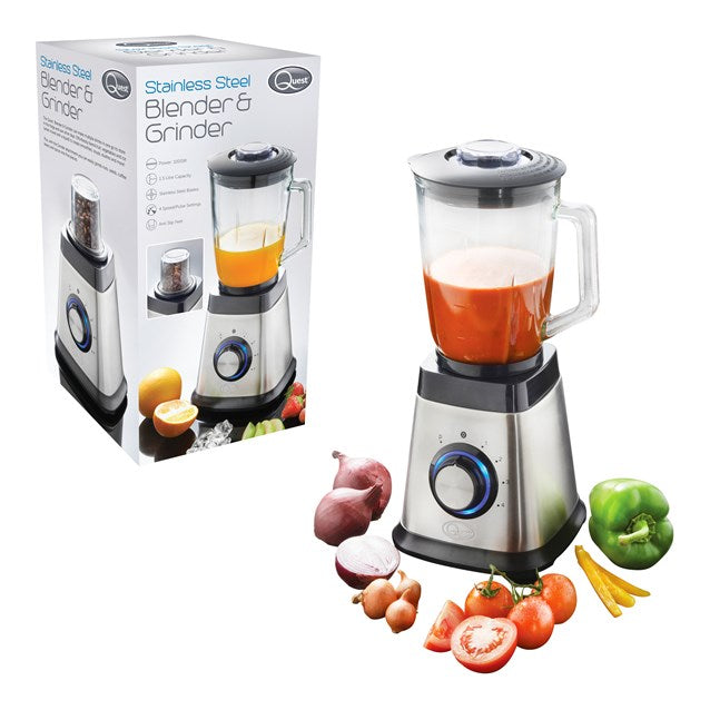 1.5L Stainless Steel Blender With Grinder 1000W