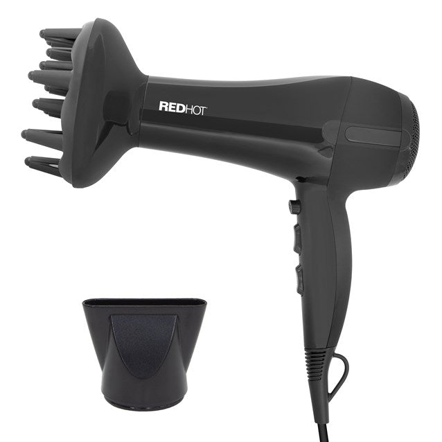 RedHot Professional Hair Dryer with Diffuser Black