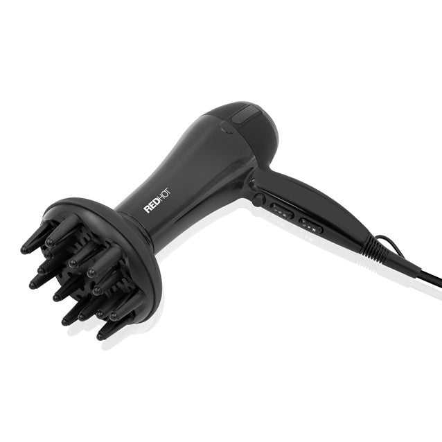 RedHot Professional Hair Dryer with Diffuser Black