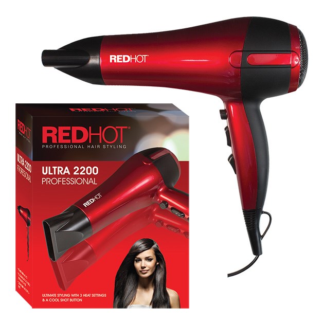 RedHot Professional Hair Dryer - Red