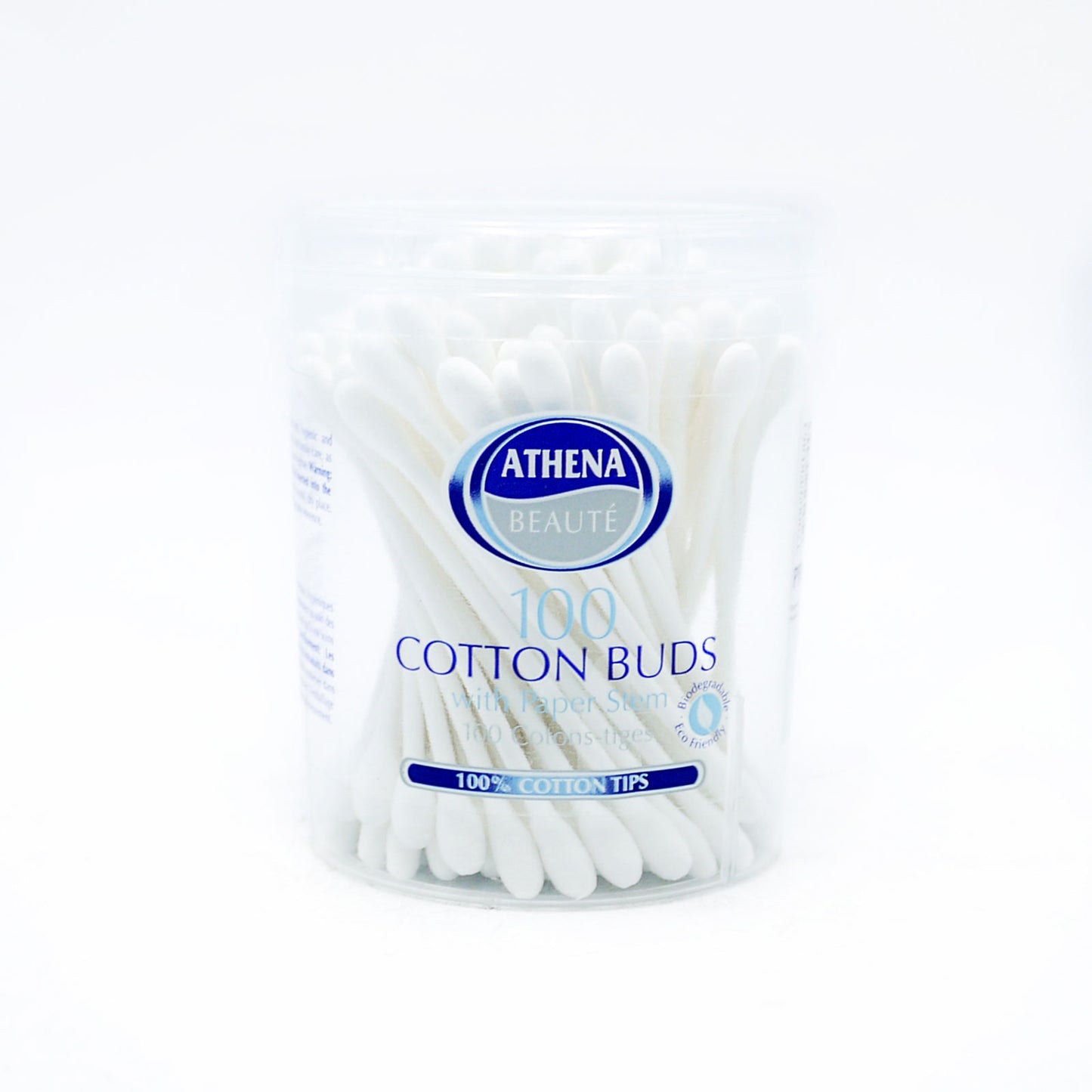 ATHENA COTTON BUDS PAPER STEM TUB(D) 100's