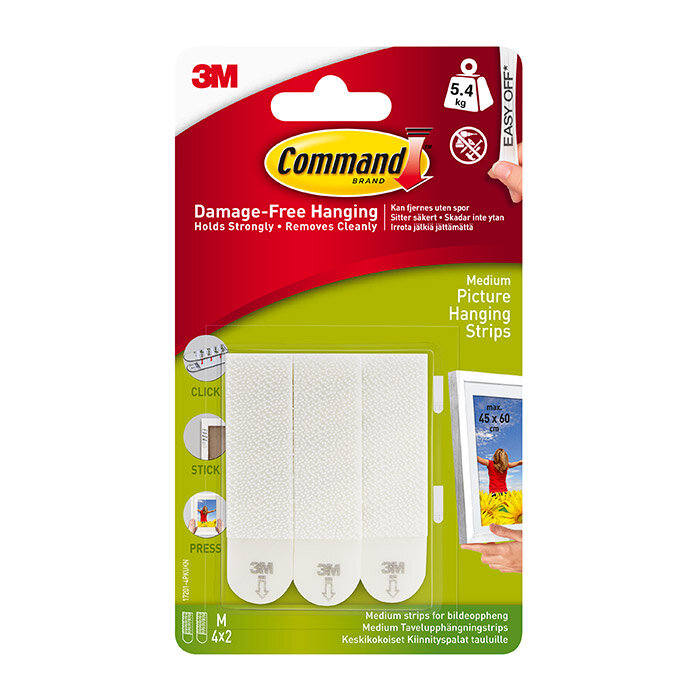 Fixations adhésives Command pour tableaux (paquet de 4) 17201-4PK 4 paquets