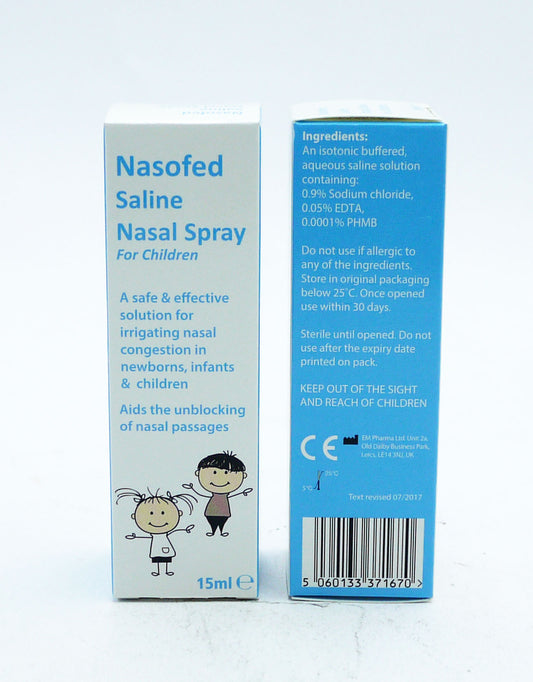 NASOFED KIDS SALINE NASAL SPRAY 15ML