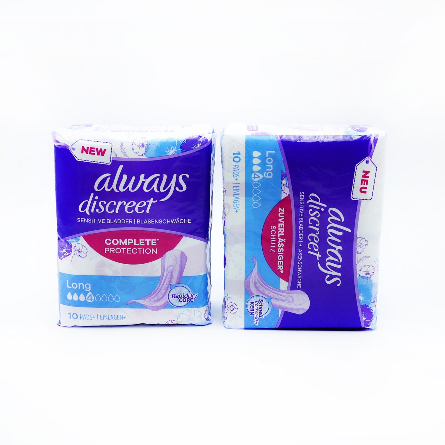 ALWAYS DISCREET PADS LONG 10's