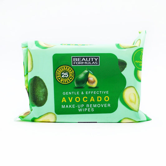 BEAUTY FORMULAS AVOCADO MAKE UP REMOVER WIPES 25'S