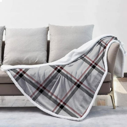 Bauer Luxury Soft Touch Heated Throw Plaid 120x160