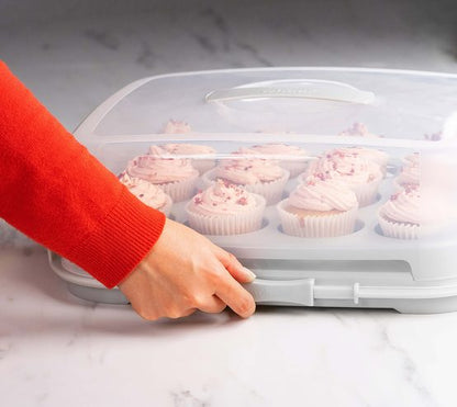 Wham Cook Cupcake Caddy Aluminium/Clear